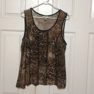 Dressbarn size xxl 2x women animal print tank top dressy Dress Barn
